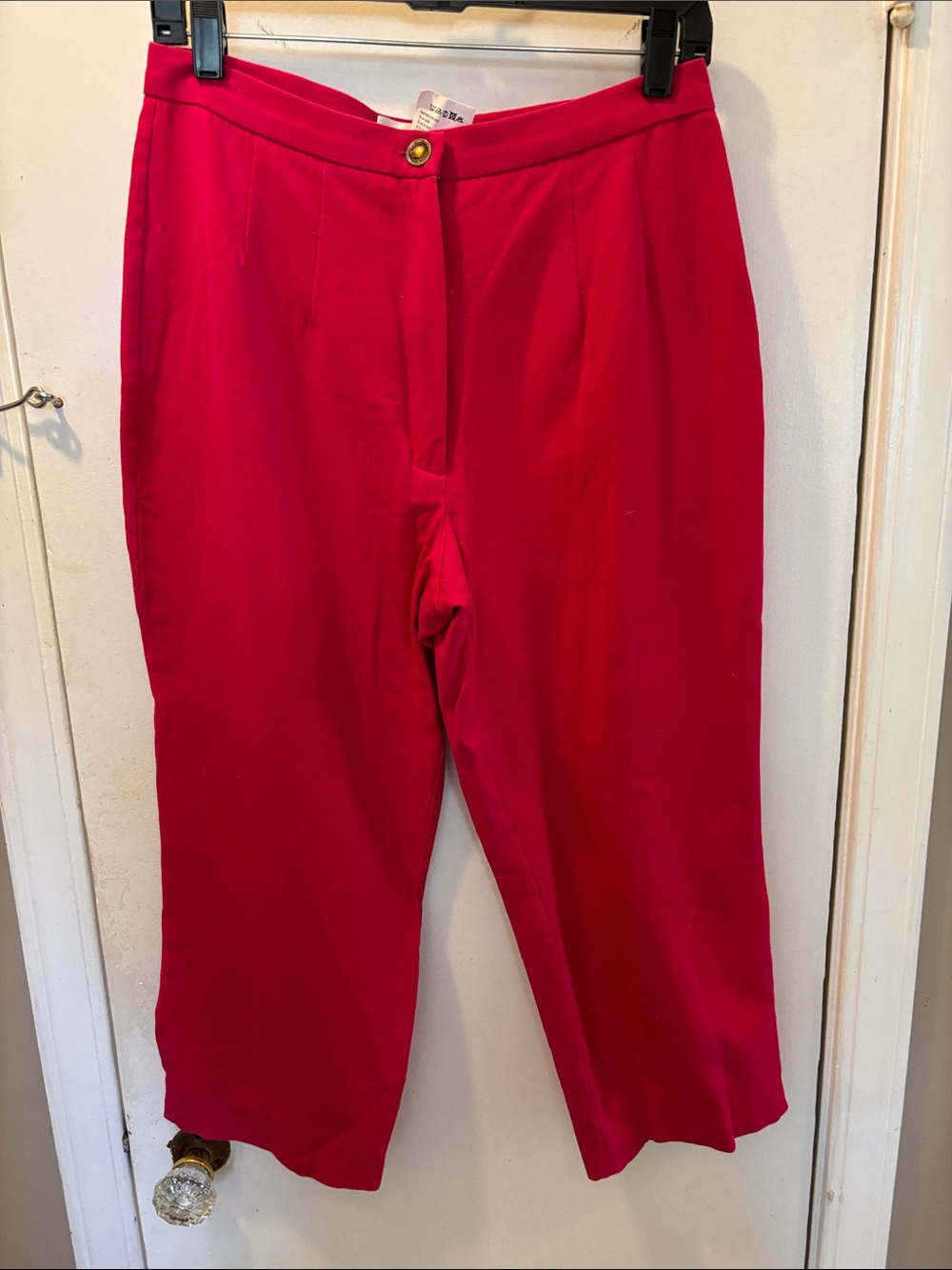 Vintage Olsen Hot Pink 10 Cropped High-Waist capri pants 26-152